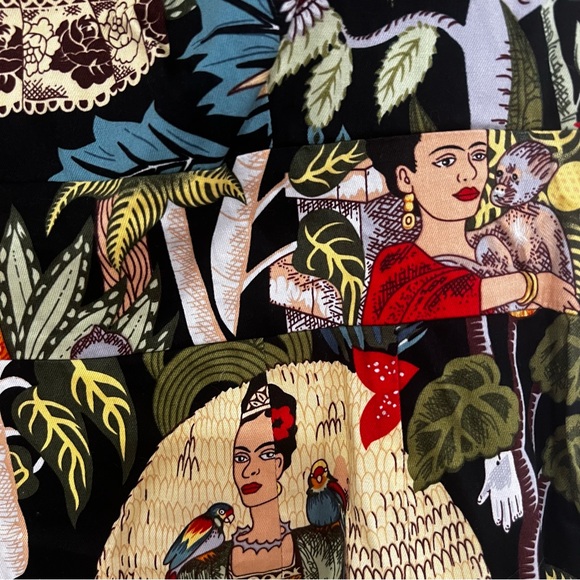 Grace Karin Vintage 50’s Style Frida Kahlo Pencil Dress Women’s Sz L NWT - Picture 4 of 11